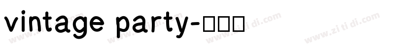 vintage party字体转换